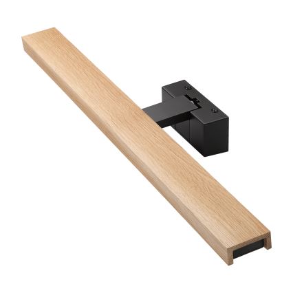 Brilagi - LED-kylpyhuoneen peilivalaisin 3-in-1 WOODY MIRROR LED/12W/230V 60 cm IP44 musta/tammi