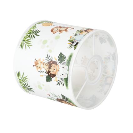BRILAGI - Yleiskäyttöinen BOBO-varjostin E27, Ø 15 cm, valkoinen/vihreä/viidakko-kuosi