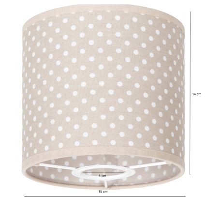 BRILAGI - Yleisvarjostin BOBO E27 Ø 15 cm beige/pilkullinen