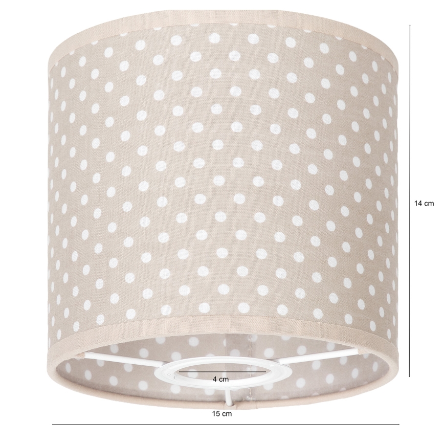 BRILAGI - Yleisvarjostin BOBO E27 Ø 15 cm beige/pilkullinen