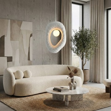 Brilagi - ZOGA riippuvalaisin vaijerilla 1xG9/8W/230V valkoinen