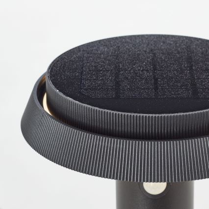 Brilliant - LED aurinkokennovalo anturilla ALVERO LED/4W/3,7V 2000 mAh 70 cm IP44 musta