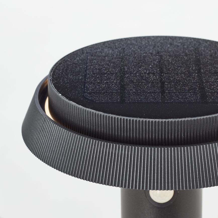 Brilliant - LED aurinkokennovalo anturilla ALVERO LED/4W/3,7V 2000 mAh 70 cm IP44 musta