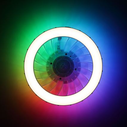 Brilliant - LED RGBW himmennettävä kattotuuletin valolla FANORA LED/30W/230V 2700-6500K Ø 46 cm valkoinen + kaukosäädin