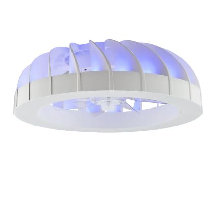 Brilliant - LED RGBW himmennettävä kattotuuletin valolla FANORA LED/30W/230V 2700-6500K Ø 46 cm valkoinen + kaukosäädin