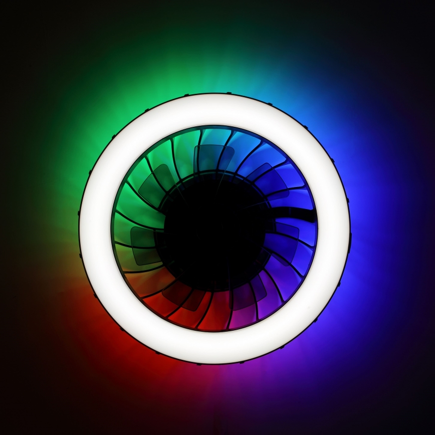 Brilliant - LED RGBW himmennettävä kattotuuletin valolla FANORA LED/30W/230V 2700-6500K halkaisija 46 cm musta + kaukosäädin