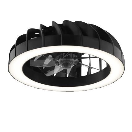 Brilliant - LED RGBW himmennettävä kattotuuletin valolla FANORA LED/30W/230V 2700-6500K halkaisija 46 cm musta + kaukosäädin