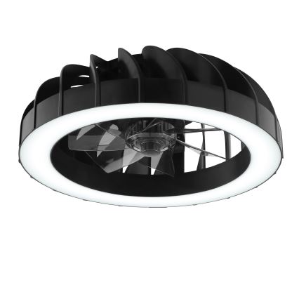 Brilliant - LED RGBW himmennettävä kattotuuletin valolla FANORA LED/30W/230V 2700-6500K halkaisija 46 cm musta + kaukosäädin