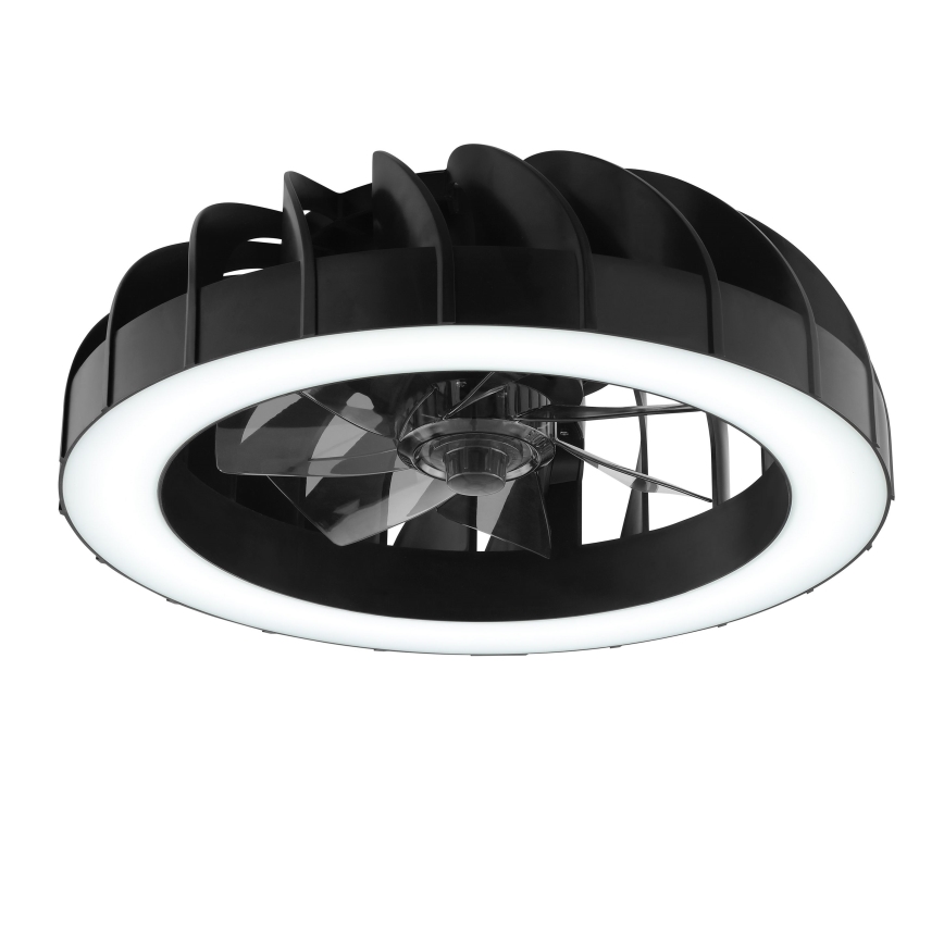 Brilliant - LED RGBW himmennettävä kattotuuletin valolla FANORA LED/30W/230V 2700-6500K halkaisija 46 cm musta + kaukosäädin