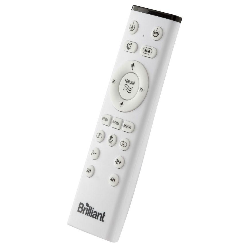 Brilliant - LED RGBW himmennettävä kattotuuletin valolla FANORA LED/30W/230V 2700-6500K halkaisija 46 cm musta + kaukosäädin