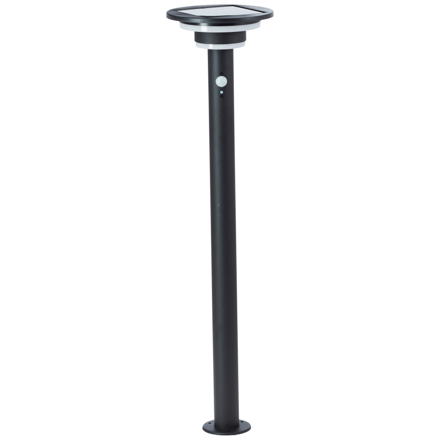 Brilliant - LED aurinkokennovalo anturilla GARVINA LED/3W/3,7V 2000 mAh 85 cm IP44 musta