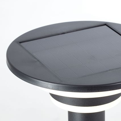 Brilliant - LED aurinkokennovalo anturilla GARVINA LED/3W/3,7V 2000 mAh 85 cm IP44 musta