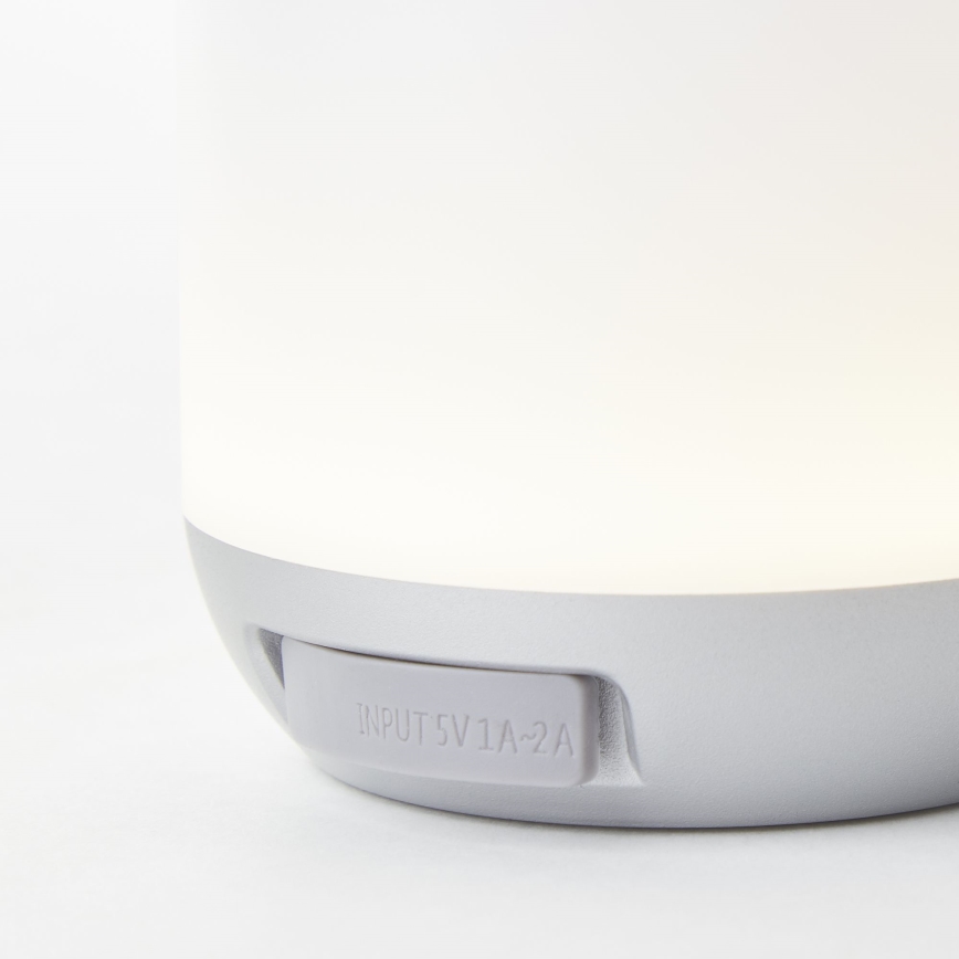 Brilliant - LED himmennettävä ulkokäyttöön tarkoitettu pöytävalaisin GEMMA LED/1,9W/5V 1800 mAh IP44 valkoinen