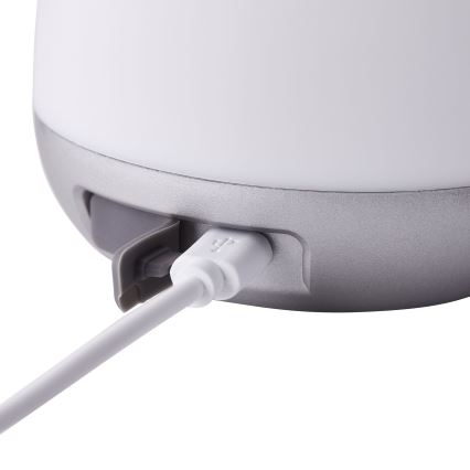 Brilliant - LED himmennettävä ulkokäyttöön tarkoitettu pöytävalaisin GEMMA LED/1,9W/5V 1800 mAh IP44 valkoinen