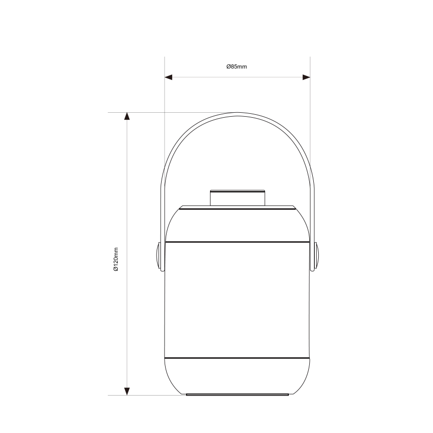 Brilliant - LED himmennettävä ulkokäyttöön tarkoitettu pöytävalaisin GEMMA LED/1,9W/5V 1800 mAh IP44 valkoinen