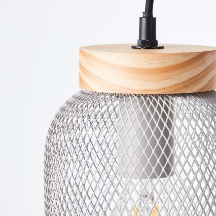 Brilliant - GIADA riippuvalaisin kaapelilla 1xE27/40W/230V halkaisija 16 cm harmaa