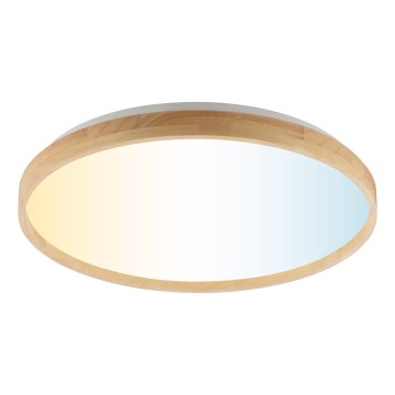 Brilliant - Himennettävä LED-kattovalaisin ALSON LED/17W/230V 3000-6500K halkaisija 49,5 cm kumipuu + kaukosäädin