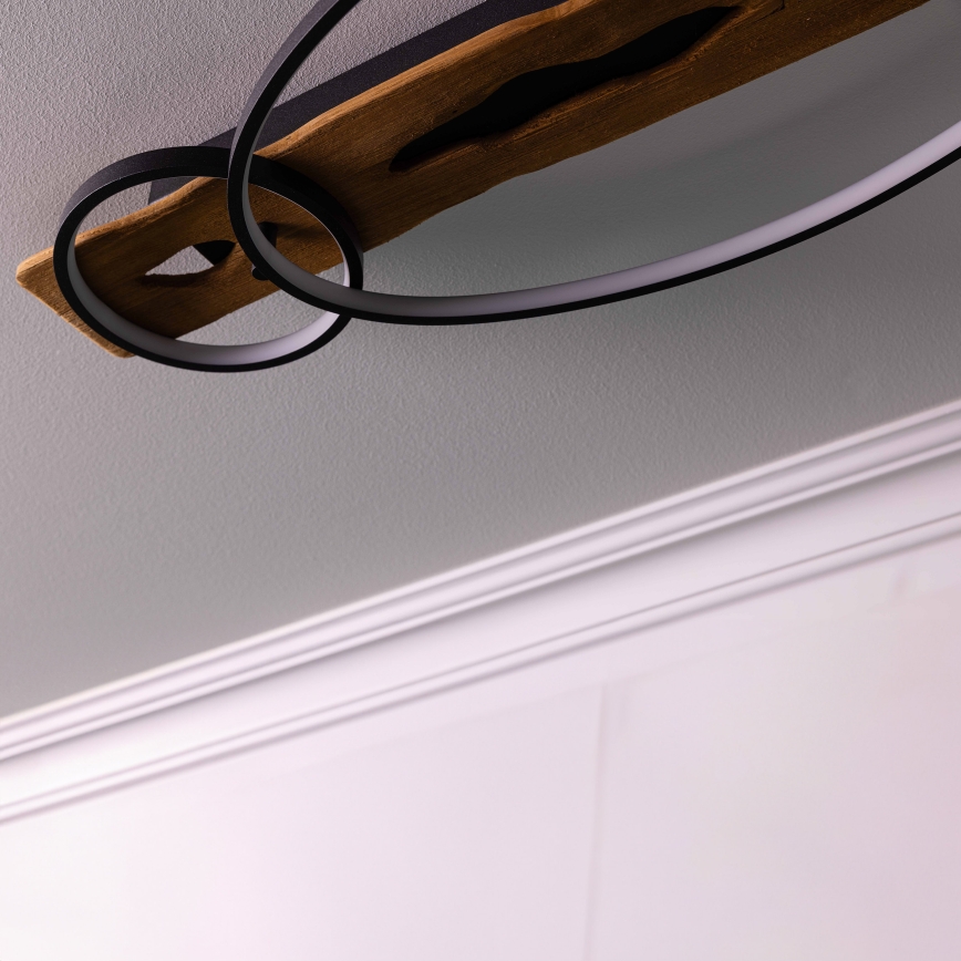 Brilliant - LED-himmennettävä kattovalaisin PIRUS LED/30W/230V 30x70 cm kumipuu