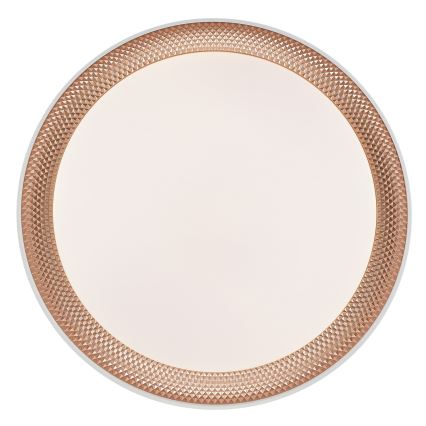 Brilliant - LED-himennettävä kattovalaisin WALDO LED/24W/230V 3000–6500K, halkaisija 38,5 cm, valkoinen/ruusukulta + kaukosäädin