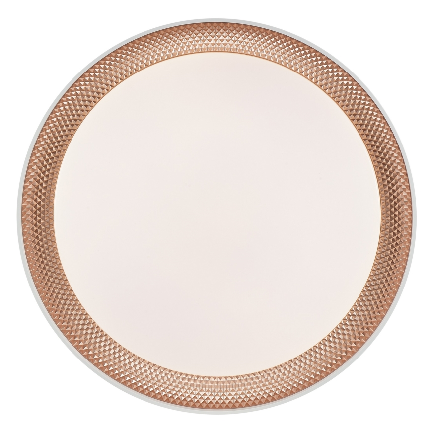 Brilliant - LED-himennettävä kattovalaisin WALDO LED/24W/230V 3000–6500K, halkaisija 38,5 cm, valkoinen/ruusukulta + kaukosäädin