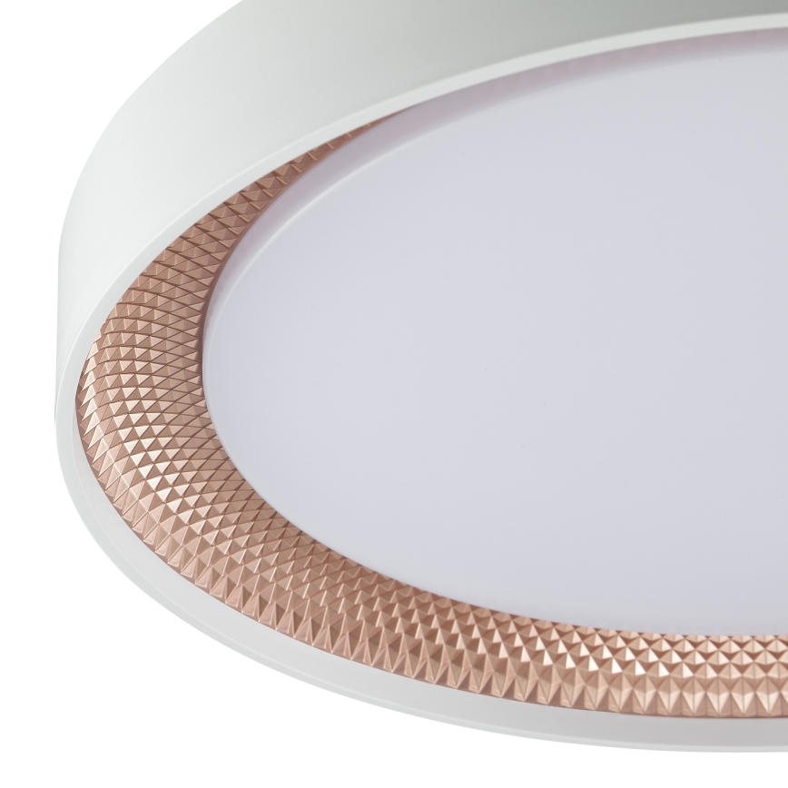 Brilliant - LED-himennettävä kattovalaisin WALDO LED/24W/230V 3000–6500K, halkaisija 38,5 cm, valkoinen/ruusukulta + kaukosäädin