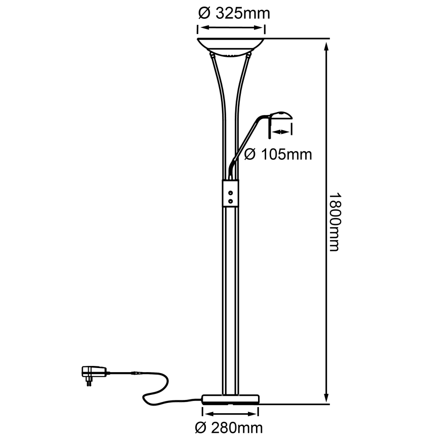 Brilliant - Himennettävä LED-lattiavalaisin FINN 2xLED/13W/230V mattakromi