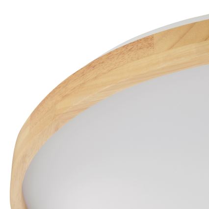 Brilliant - Himennettävä LED-kattovalaisin ALSON LED/17W/230V 3000-6500K halkaisija 49,5 cm kumipuu + kaukosäädin
