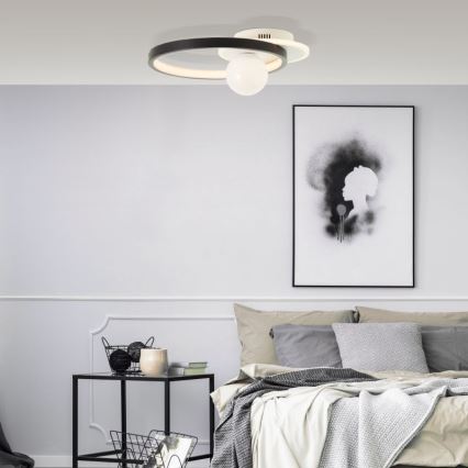 Brilliant - Himmennettävä LED-kattovalaisin ATLANTA LED/24W/230V musta/valkoinen