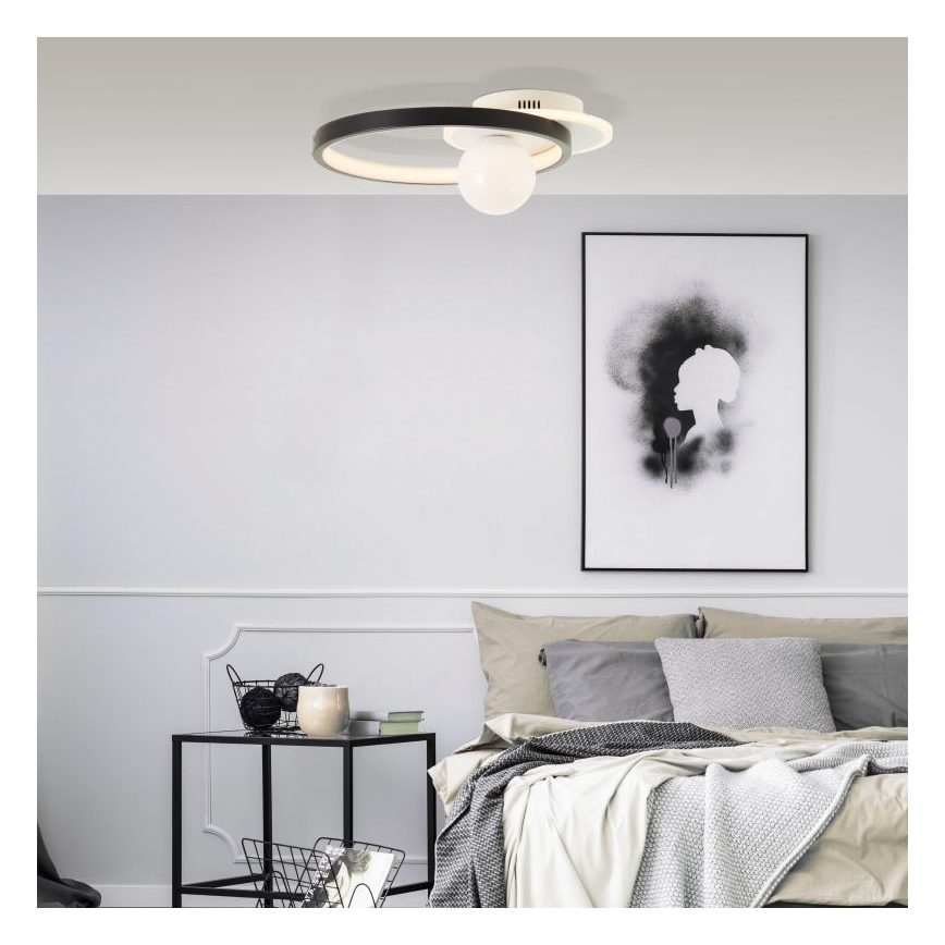 Brilliant - Himmennettävä LED-kattovalaisin ATLANTA LED/24W/230V musta/valkoinen