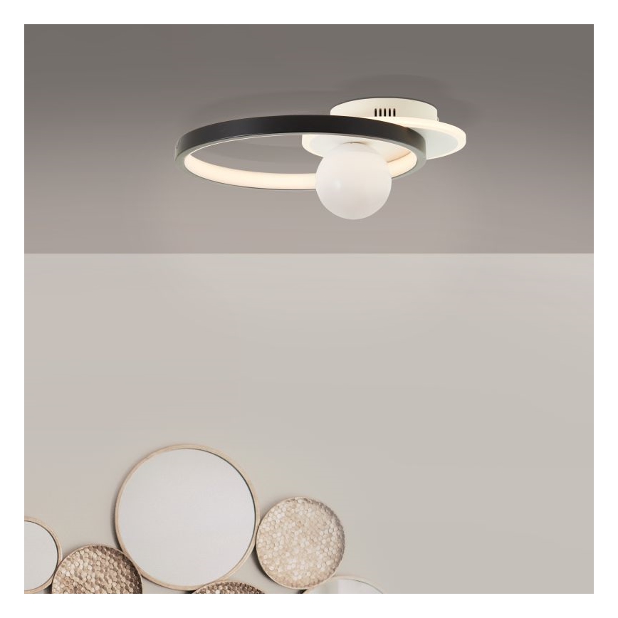 Brilliant - Himmennettävä LED-kattovalaisin ATLANTA LED/24W/230V musta/valkoinen