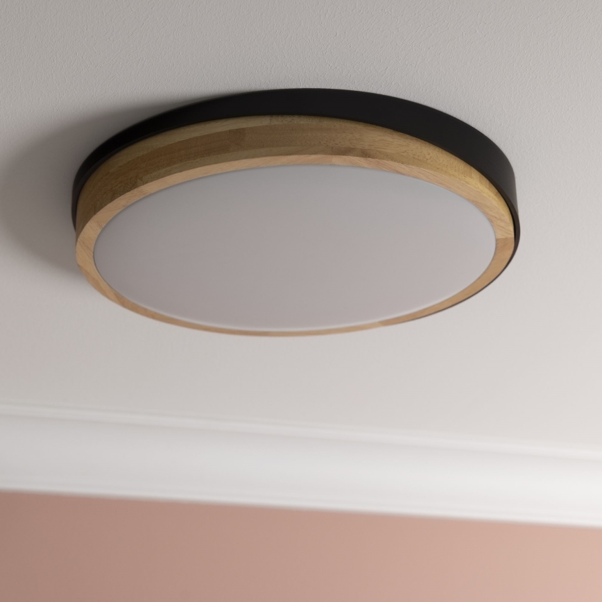 Brilliant - Himmennettävä LED-kattovalaisin BAARLO LED/24W/230V halkaisija 35 cm musta/kumiviikuna