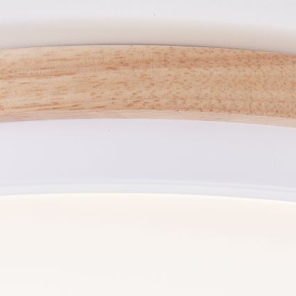 Brilliant - Himmennettävä LED-kattovalaisin BAARLO LED/24W/230V halkaisija 35 cm valkoinen/kumiviikuna