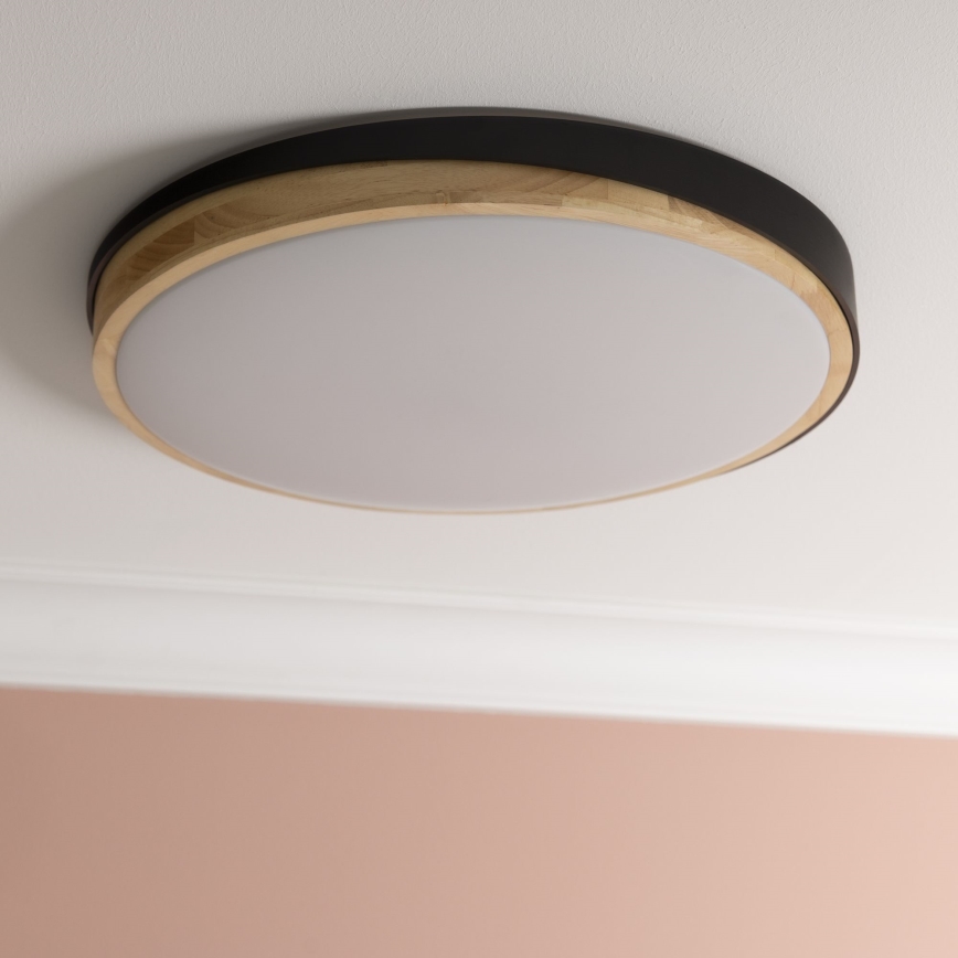 Brilliant - Himmennettävä LED-kattovalaisin BAARLO LED/36W/230V 3000-6500K halkaisija 50 cm musta/kumiviikuna + kauko-ohjaus