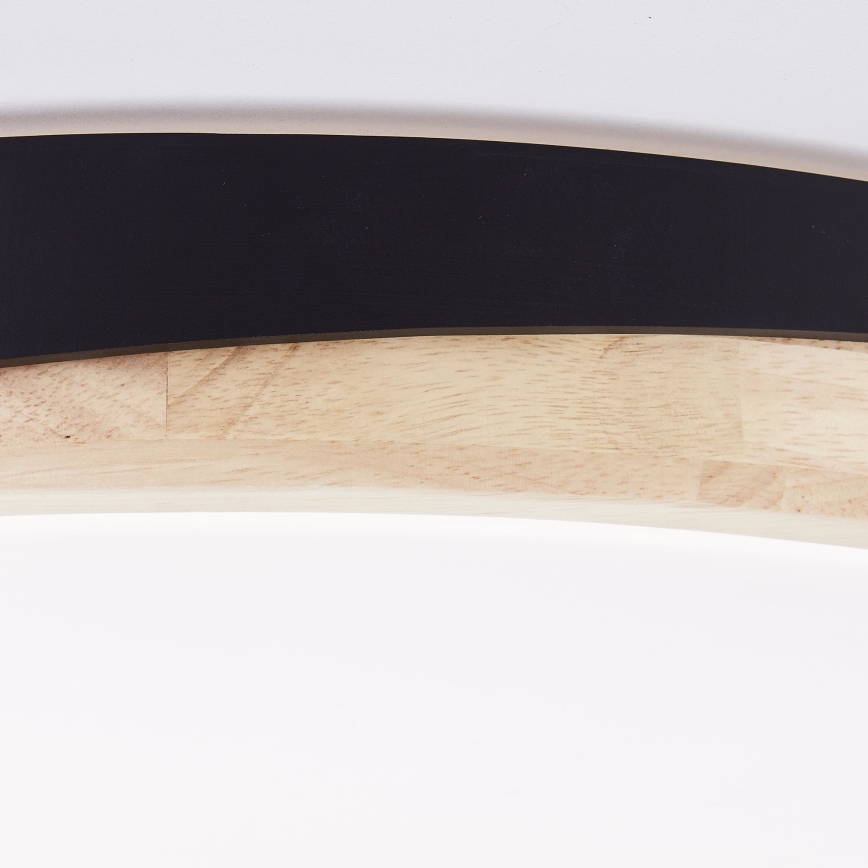 Brilliant - Himmennettävä LED-kattovalaisin BAARLO LED/36W/230V 3000-6500K halkaisija 50 cm musta/kumiviikuna + kauko-ohjaus