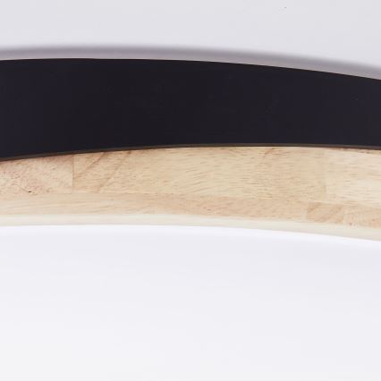 Brilliant - Himmennettävä LED-kattovalaisin BAARLO LED/36W/230V 3000-6500K halkaisija 50 cm musta/kumiviikuna + kauko-ohjaus