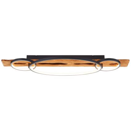 Brilliant - Himmennettävä PIRUS LED-kattovalaisin, 40 W, 230 V, 30 x 90 cm, kumipuu