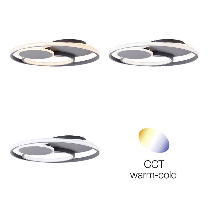 Brilliant - Himmennettävä LED-kattovalaisin RUNDA LED/50W/230V 3000-6500K musta + kauko-ohjaus