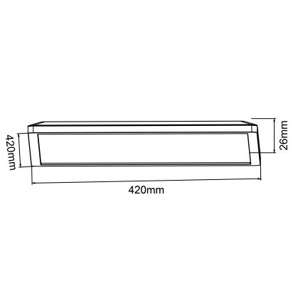 Brilliant - himmennettävä LED-kattovalaisin SORELL LED/24/230V 3000-6500K 42x42 cm valkoinen + kaukosäädin