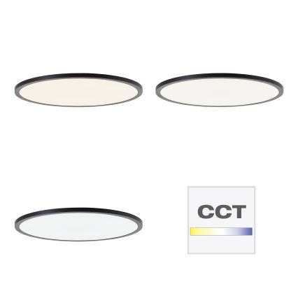 Brilliant – TUCO himmennettävä LED-kattovalaisin, 33 W, 230 V, 3000–6500 K, Ø 50 cm, musta, kaukosäädin mukana
