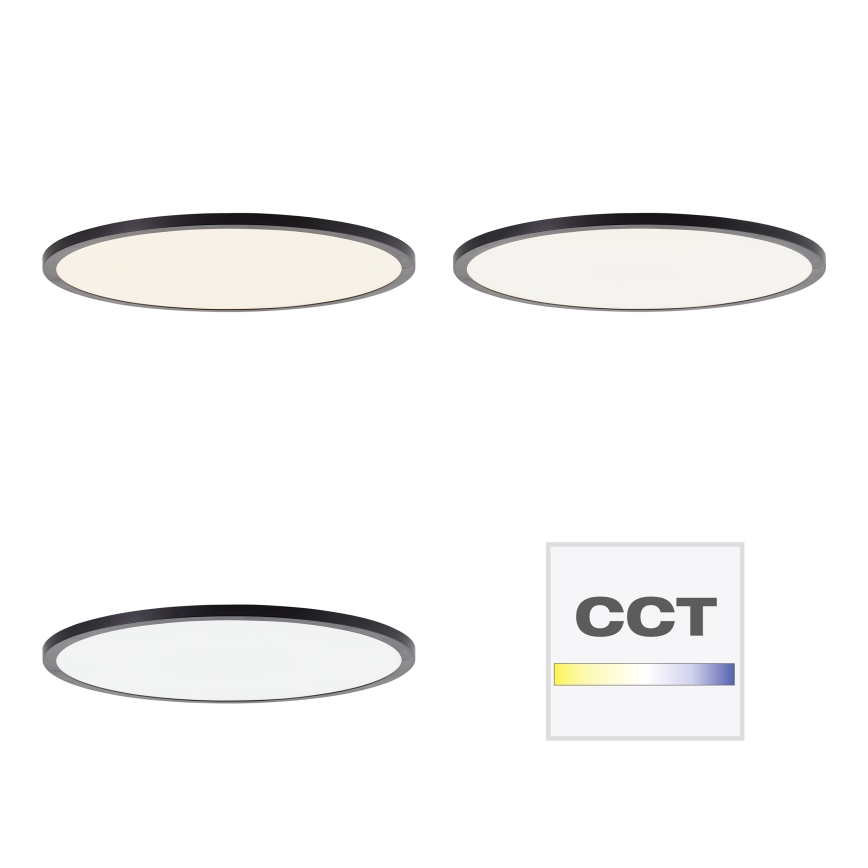 Brilliant – TUCO himmennettävä LED-kattovalaisin, 33 W, 230 V, 3000–6500 K, Ø 50 cm, musta, kaukosäädin mukana