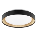 Brilliant - himmennettävä LED-kattovalaisin WALDO LED/24W/230V 3000-6500K halkaisija 38,5 cm musta/kulta + kaukosäädin