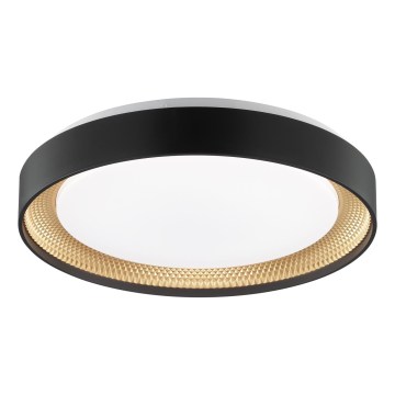 Brilliant - himmennettävä LED-kattovalaisin WALDO LED/24W/230V 3000-6500K halkaisija 38,5 cm musta/kulta + kaukosäädin
