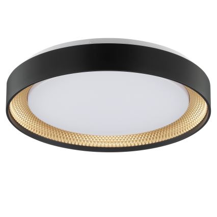 Brilliant - himmennettävä LED-kattovalaisin WALDO LED/24W/230V 3000-6500K halkaisija 38,5 cm musta/kulta + kaukosäädin