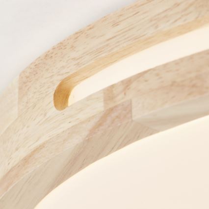 Brilliant - Himmennettävä LED-kattovalaisin WOODBURY LED/24W/230V halkaisija 39 cm kumiviikuna