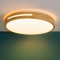Brilliant - Himmennettävä LED-kattovalaisin WOODBURY LED/24W/230V halkaisija 39 cm kumiviikuna
