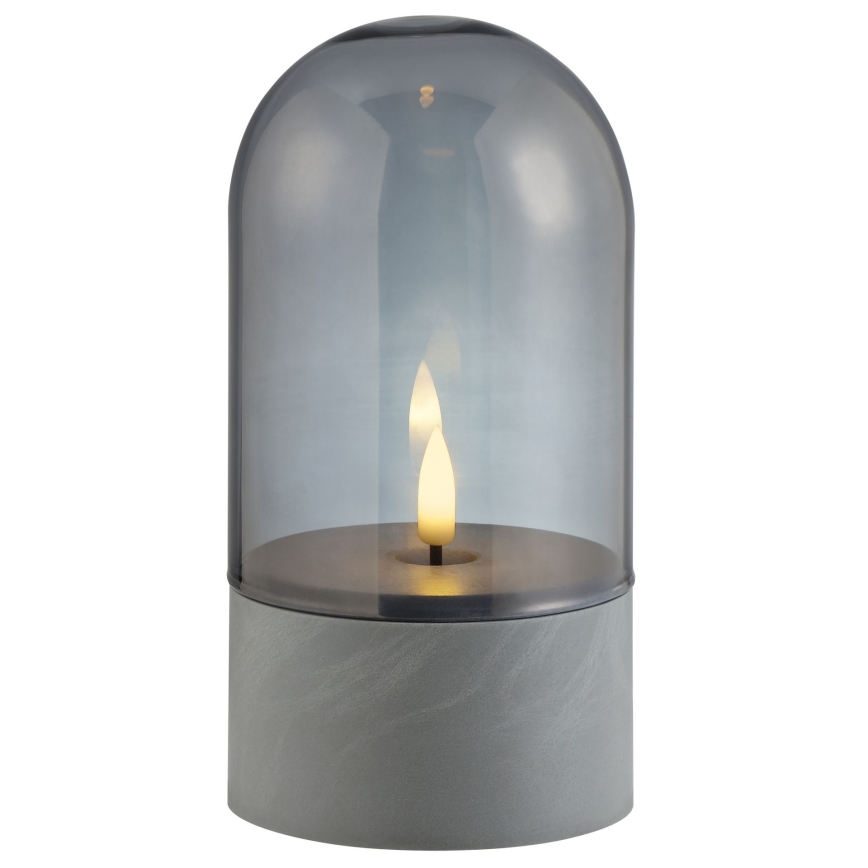 Brilliant - ILLUSION LED-kynttilät, 2 kpl, LED/2xAA, IP44, harmaa/savunmusta