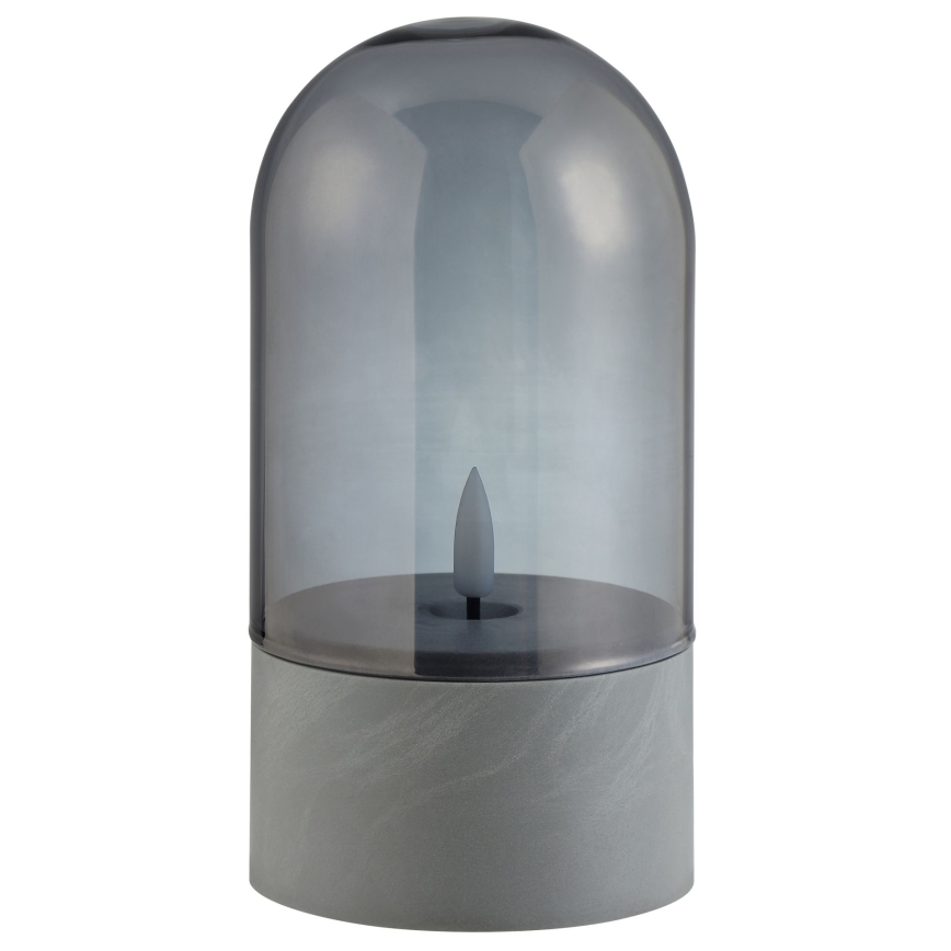 Brilliant - ILLUSION LED-kynttilät, 2 kpl, LED/2xAA, IP44, harmaa/savunmusta