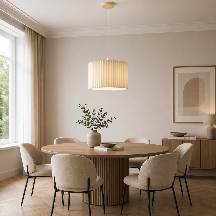 Brilliant - Kaapeliriippuvalaisin VELIN 1xE27/20W/230V Ø 35 cm kermanvärinen