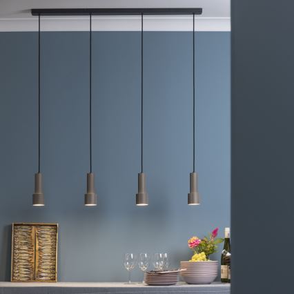 Brilliant - Kattokruunu johdossa CADIZ 4xGU10/10W/230V pronssi