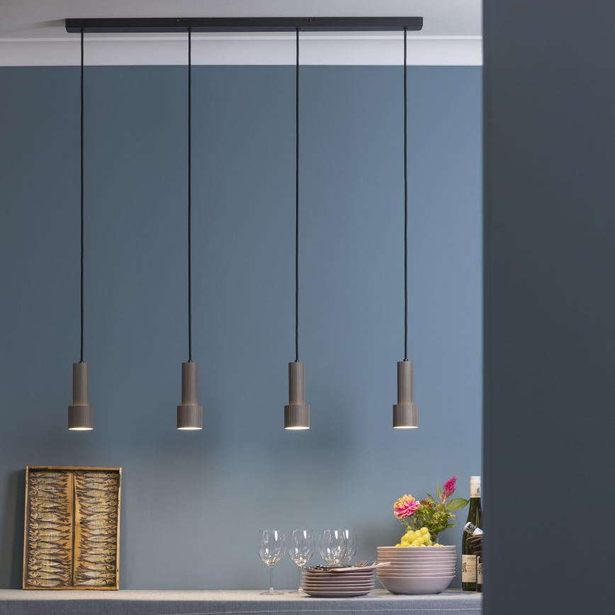 Brilliant - Kattokruunu johdossa CADIZ 4xGU10/10W/230V pronssi